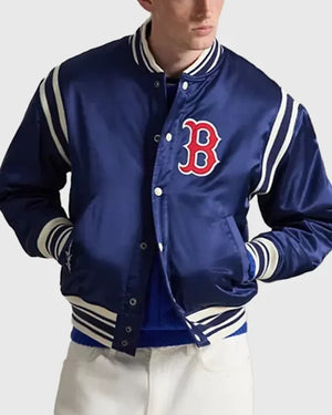 Boston Red Sox Blue Varsity Bomber Jacket - view 2