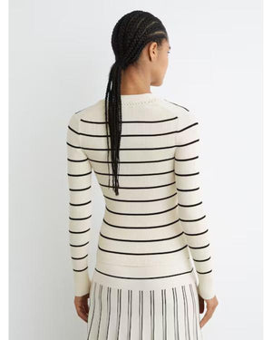 Reasonable Doubt S04 Meagan Good Striped Knit Plunge Top - view 2