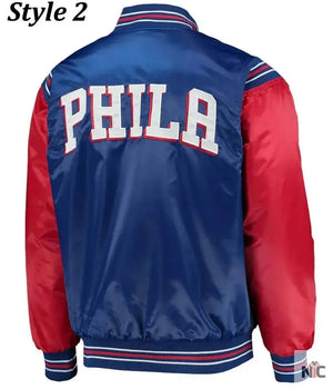 Renegade Philadelphia 76ers Full-Snap Satin Jacket