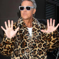 Robbie Williams Leopard Print Fur Coat