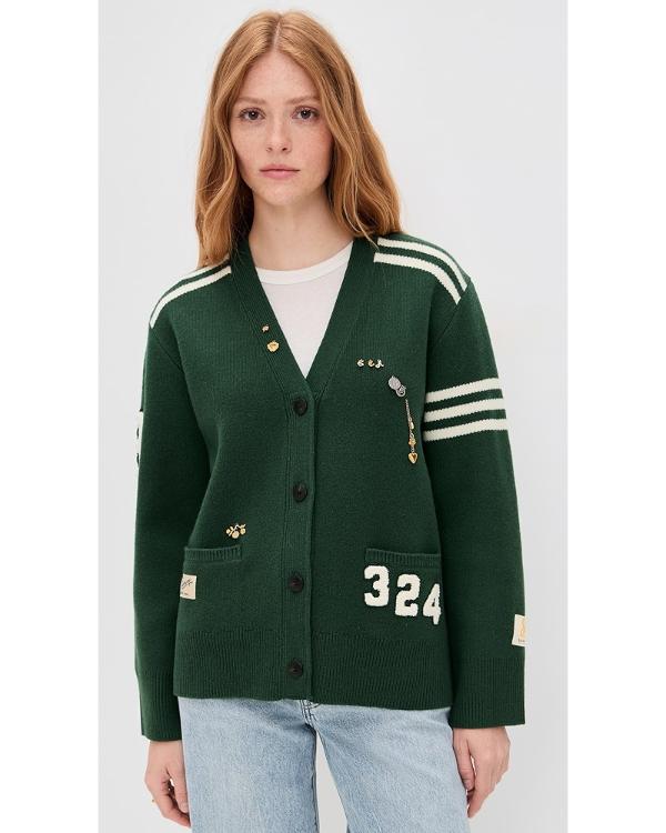 FBI S08 Alexandra Avezova Green Varsity Cardigan