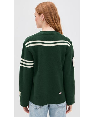 FBI S08 Alexandra Avezova Green Varsity Cardigan