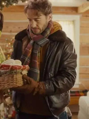 Ryan Carnes A Cherry Pie Christmas Leather Jacket
