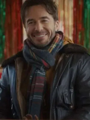 Ryan Carnes A Cherry Pie Christmas Leather Jacket