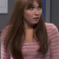SNL S51 Veronika Slowikowska Pink Striped Top