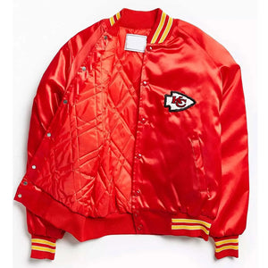 Kansas City Chiefs Varsity Red Satin Jacket