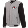 Kansas City Chiefs Two Tone Wool Leather Letterman Jacket