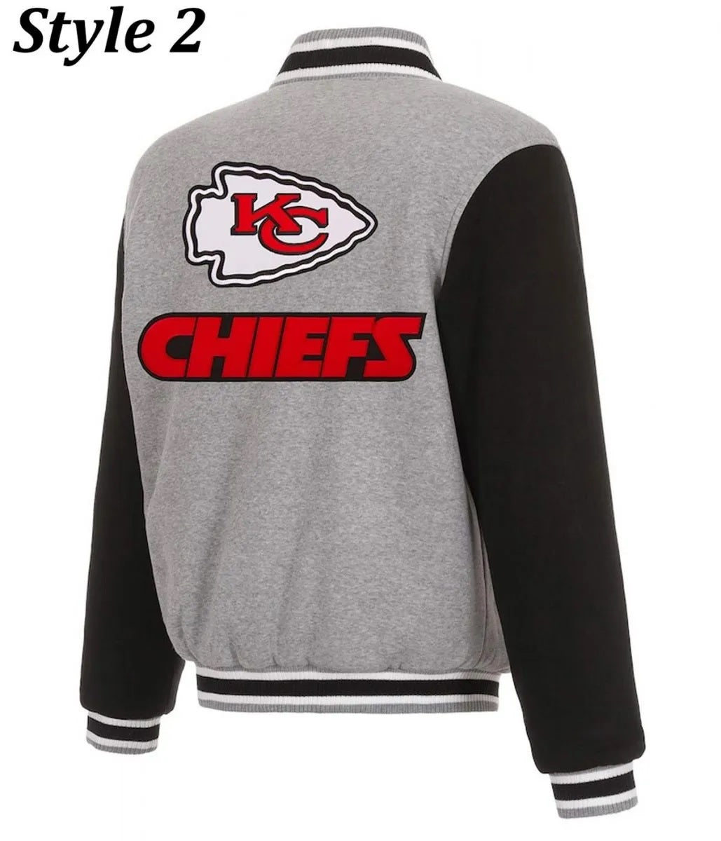 Kansas City Chiefs Triple Black Logo Varsity Jacket