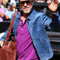 San Sebastian Film Festival Brad Pitt Blue Suede Jacket