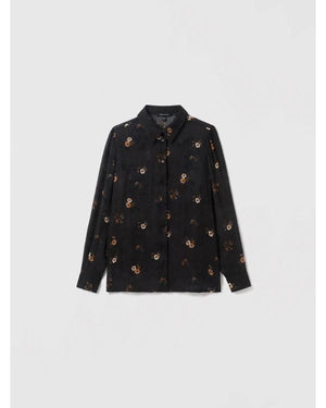 Boston Blue S02 Maggie Lawson Floral Black Blouse - view 2