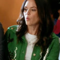 Scrubs S11 Rachel Bilson Green Fish Print Cardigan