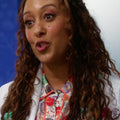 Scrubs S11 Tia Mowry-Hardrict Plates Printed Blouse