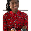 Shrinking S02 Jessica Williams Red Eye Print Top