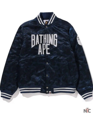 Solid Camo NYC Logo Nylon Varsity Jacket
