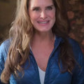 Sophie A Castle for Christmas Brooke Shields Blue Quilted Jacket