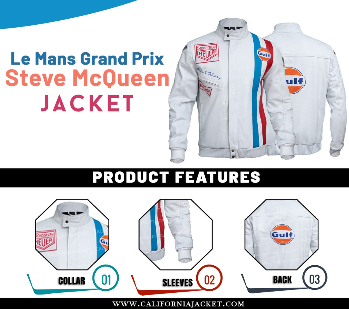 Steve McQueen Le Mans Grand Prix Jacket - view 2