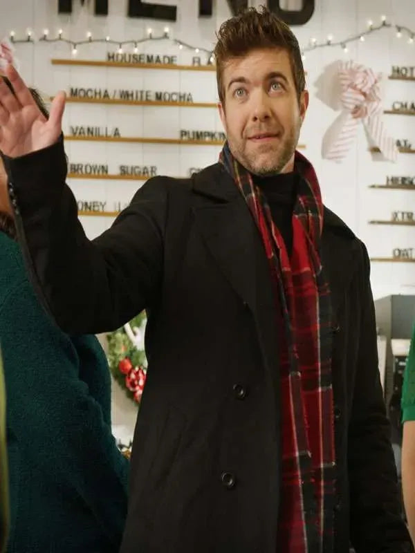 Steven Crane Christmas in Mistletoe Black Coat