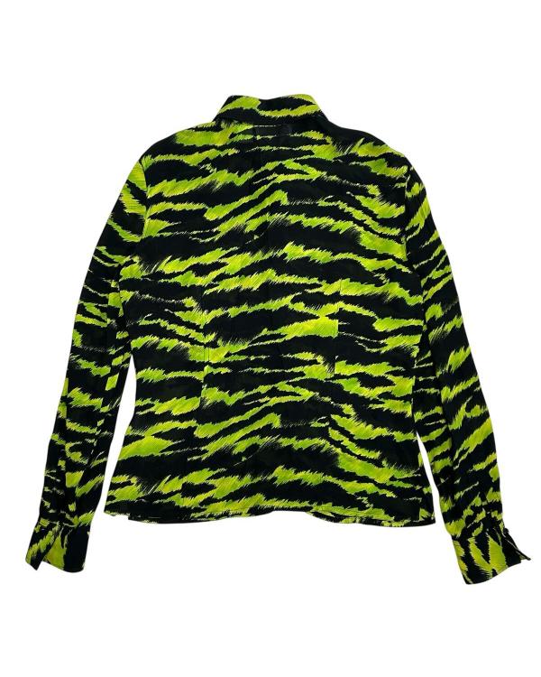 The Nanny S04 Renee Taylor Green Zebra Print Shirt - view 3