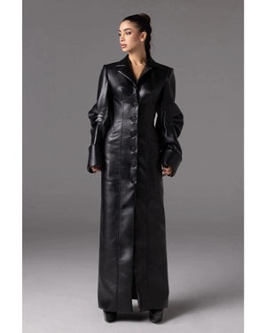 Love Is Blind S11 Vanessa Lachey Black Leather Dress - view 2