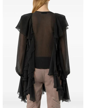 The Voice S30 Dakota Cohen Black Ruffle Blouse - view 3