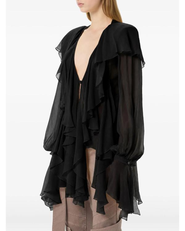 The Voice S30 Dakota Cohen Black Ruffle Blouse - view 4