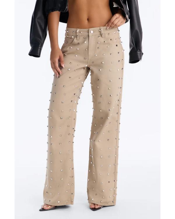 The Voice S30 Lexi Stephens Beige Embellished Jeans - view 2
