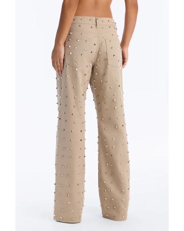 The Voice S30 Lexi Stephens Beige Embellished Jeans - view 3