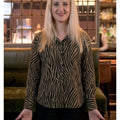 Ted Lasso S04 Visitor Brown Zebra Print Blouse