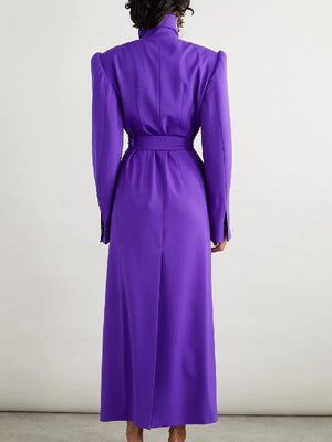 Ted Lasso S4 Hannah Waddingham Purple Belted Coat