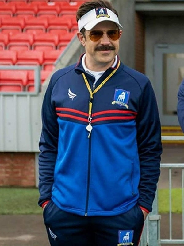 Ted Lasso Season 4 Jason Sudeikis Blue Tracksuit