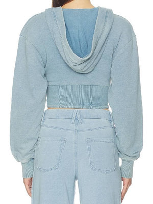 Ted Lasso S4 Juno Temple Blue Corset Hoodie