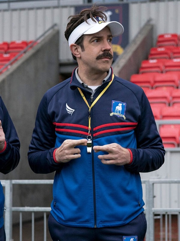 Ted Lasso Season 4 Jason Sudeikis Blue Tracksuit