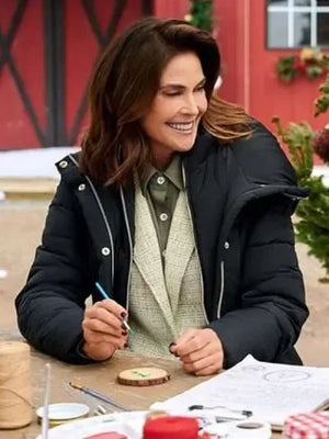 Teri Hatcher How to Fall in Love by Christmas Puffer Jacket