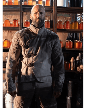 The Beekeeper 2024 Jason Statham Brown Quilted Jacket