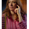 The Celebrity Traitors S02 Hannah Fry Pink Striped Pajamas
