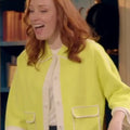 Hannah Fry The Celebrity Traitors S2 Yellow Cardigan