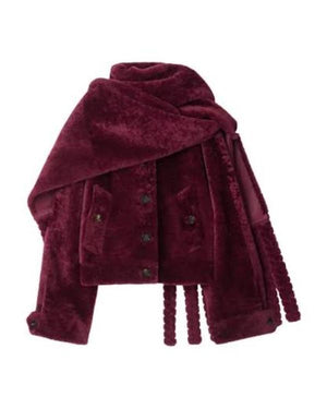 The Celebrity Traitors S02 Jerry Hall Shearling Jacket - view 2