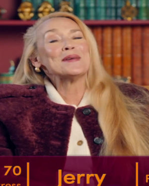 The Celebrity Traitors S02 Jerry Hall Shearling Jacket