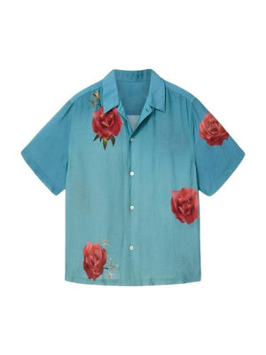 The Celebrity Traitors S2 Michael Sheen Blue Floral Shirt - view 2