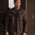 The Family Plan 2 Mark Wahlberg Brown Leather Jacket