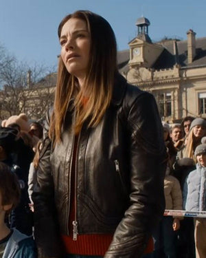 The Family Plan 2 Michelle Monaghan Black Leather Jacket