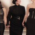 The Kardashians S08 Kris Jenner Pointed Collar Fatale Dress