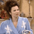 The Nanny S03 Fran Drescher Blue Snowflakes Robe