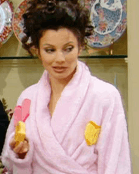 The Nanny S03 Fran Drescher Pink Hearts Robe
