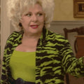 The Nanny S04 Renee Taylor Green Zebra Print Shirt