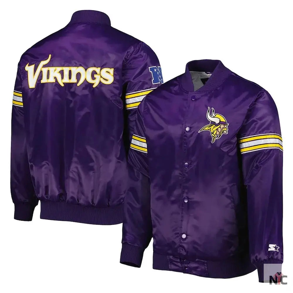 The Pick and Roll Minnesota Vikings Satin Jacket