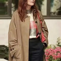The Room Next Door 2024 Julianne Moore Brown Coat