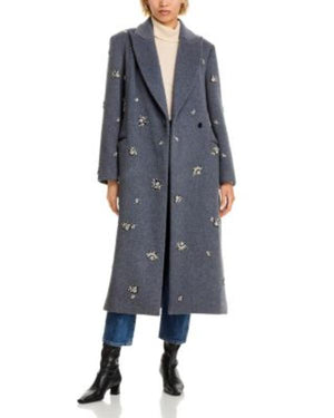 The Today Show 2025 Laura Jarrett Grey Embellished Coat