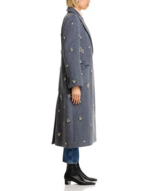 The Today Show 2025 Laura Jarrett Grey Embellished Coat