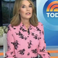 The Today Show Savannah Guthrie Pink & Black Floral Shirt